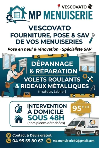 Service après-vente chez MP MENUISERIE, Bastia, MP MENUISERIE
