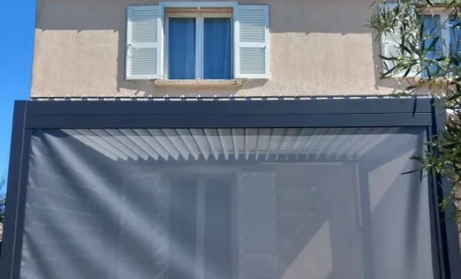 Pose pergola parois souples, Bastia, MP MENUISERIE
