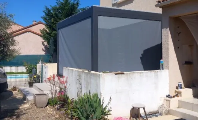 Pose pergola parois souples, Bastia, MP MENUISERIE